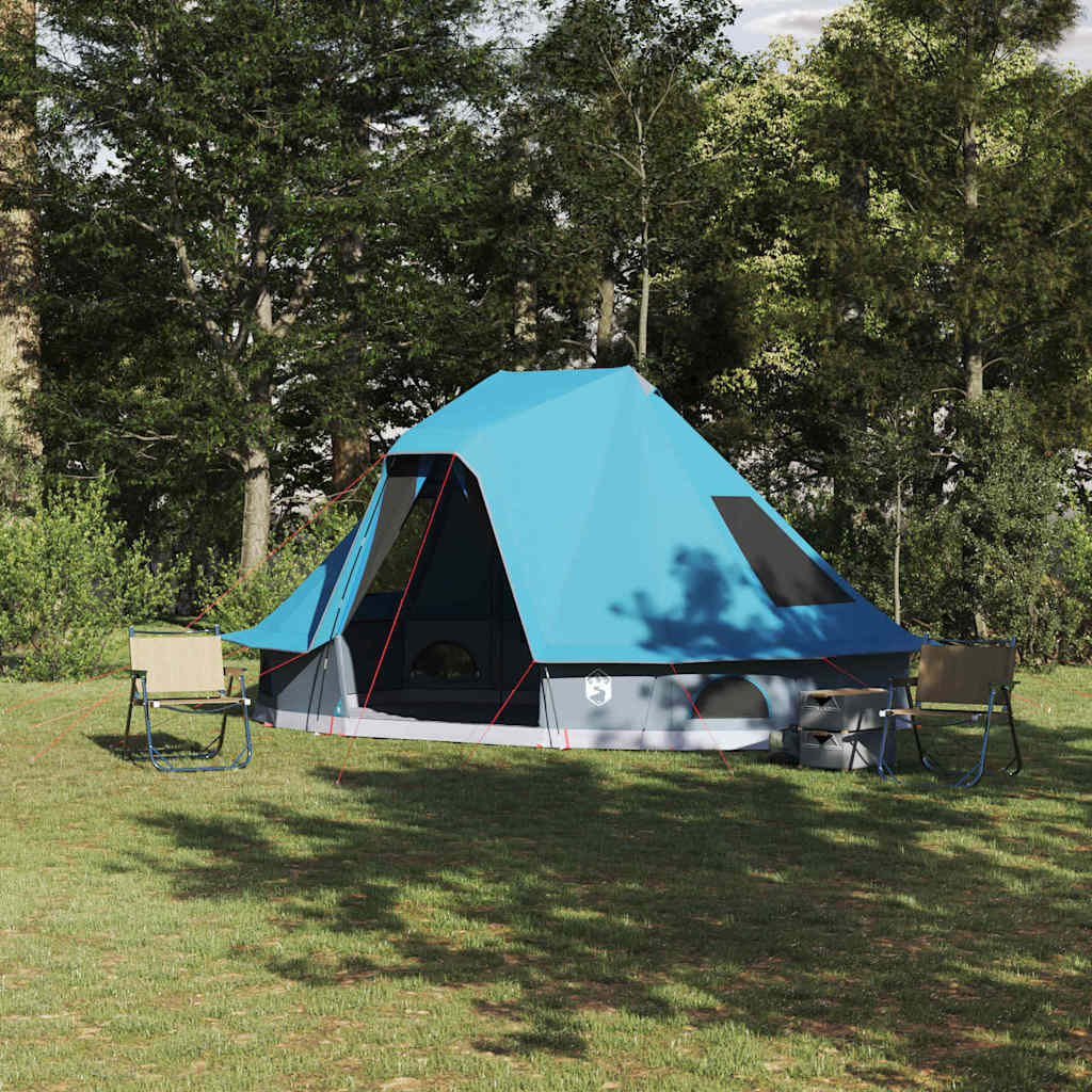 Tipi Zelt mit Dach Grau und Orange 680 x 430 x 270 cm Taft