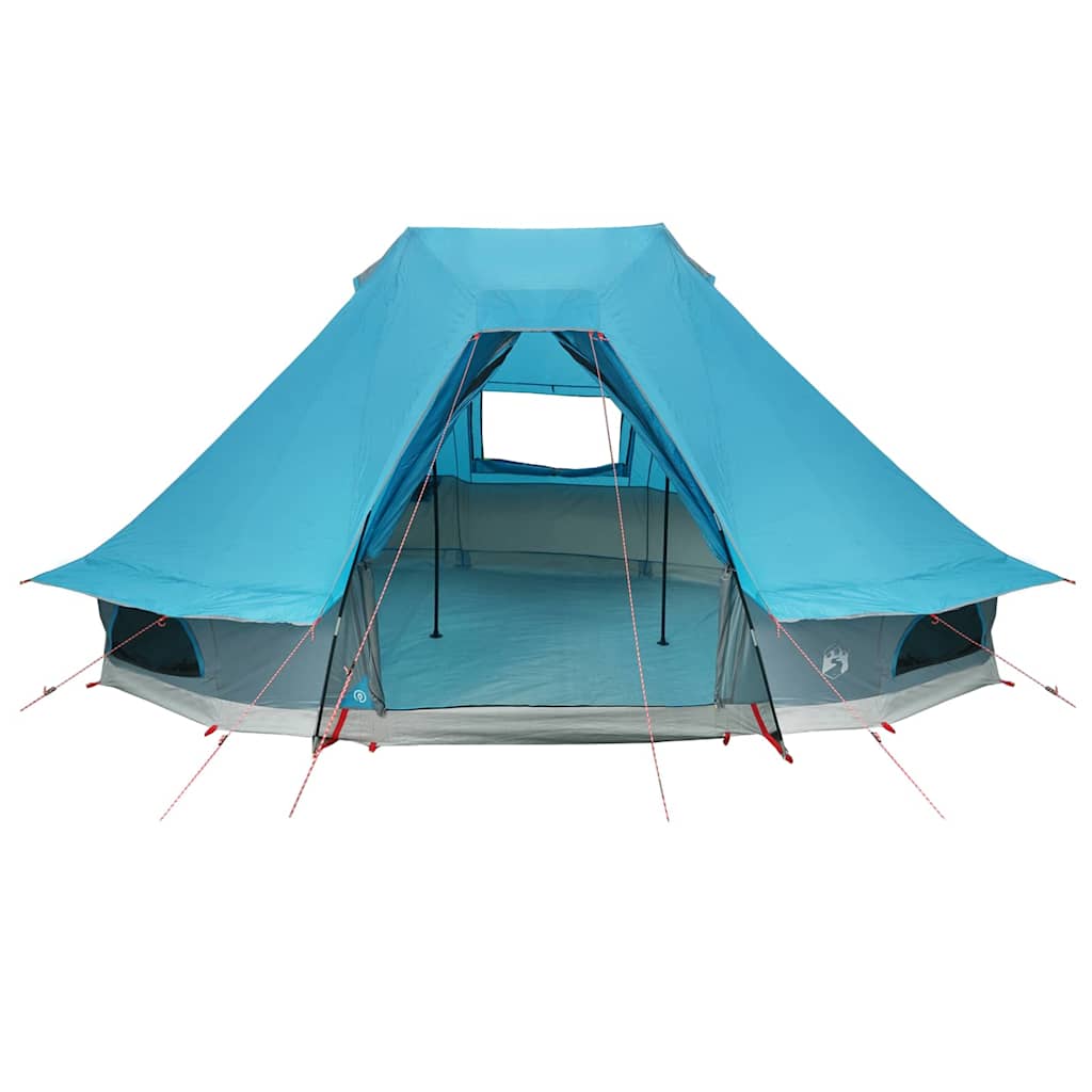 Tipi Zelt mit Dach Grau und Orange 680 x 430 x 270 cm Taft