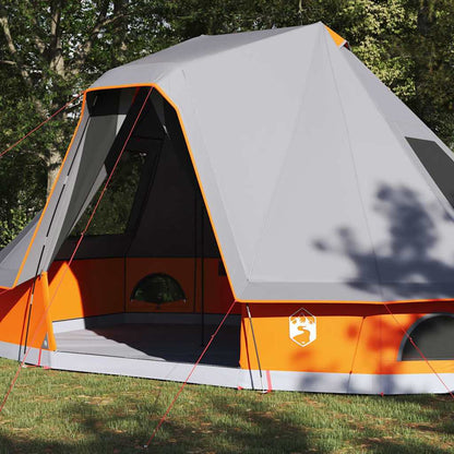 Tipi Zelt mit Dach Grau und Orange 680 x 430 x 270 cm Taft