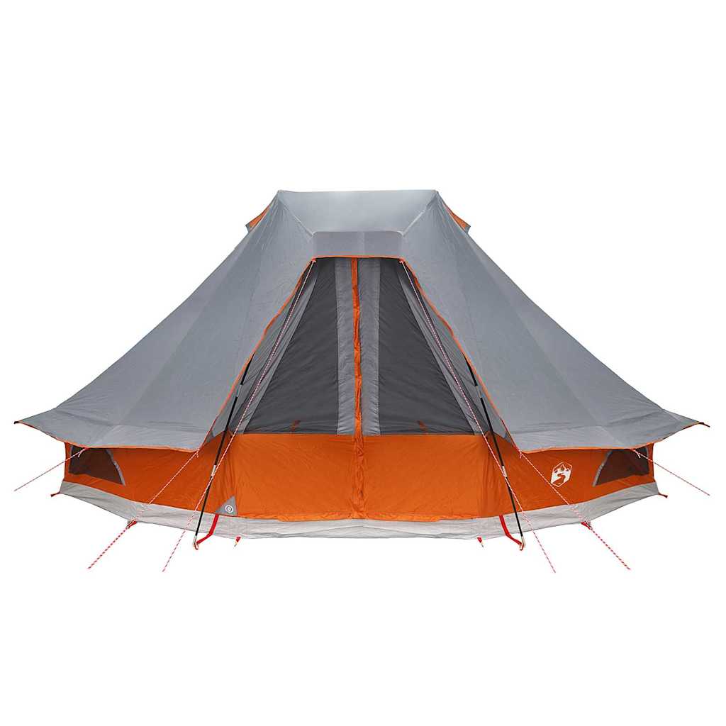 Tipi Zelt mit Dach Grau und Orange 680 x 430 x 270 cm Taft