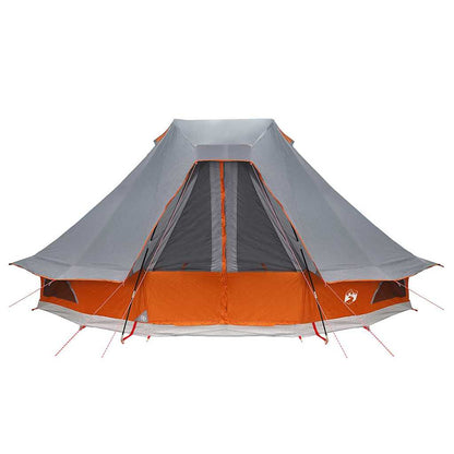 Tipi Zelt mit Dach Grau und Orange 680 x 430 x 270 cm Taft