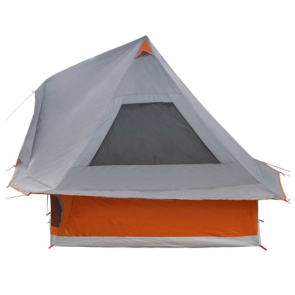 Tipi Zelt mit Dach Grau und Orange 680 x 430 x 270 cm Taft