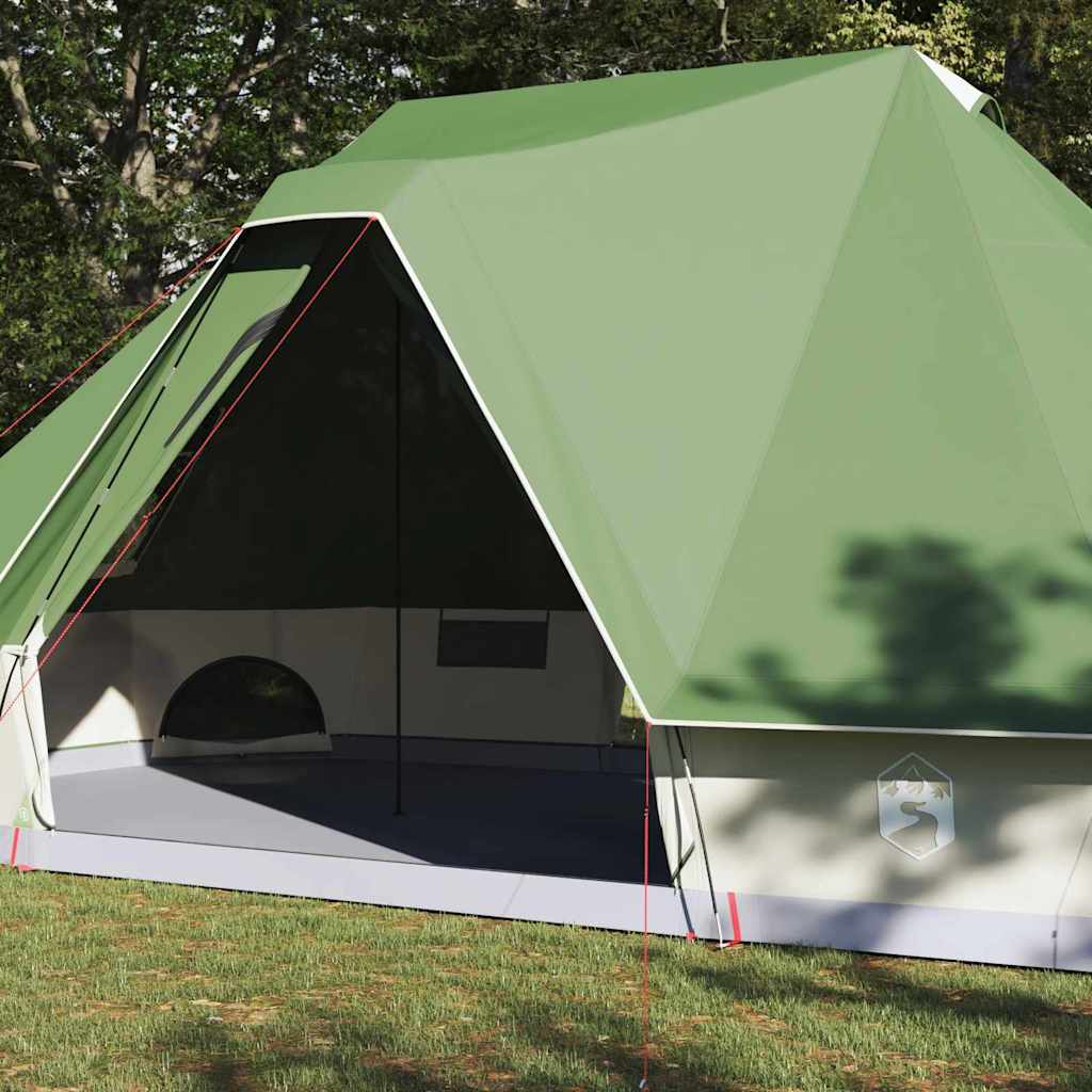 Tipi Zelt mit Dach Grau und Orange 680 x 430 x 270 cm Taft