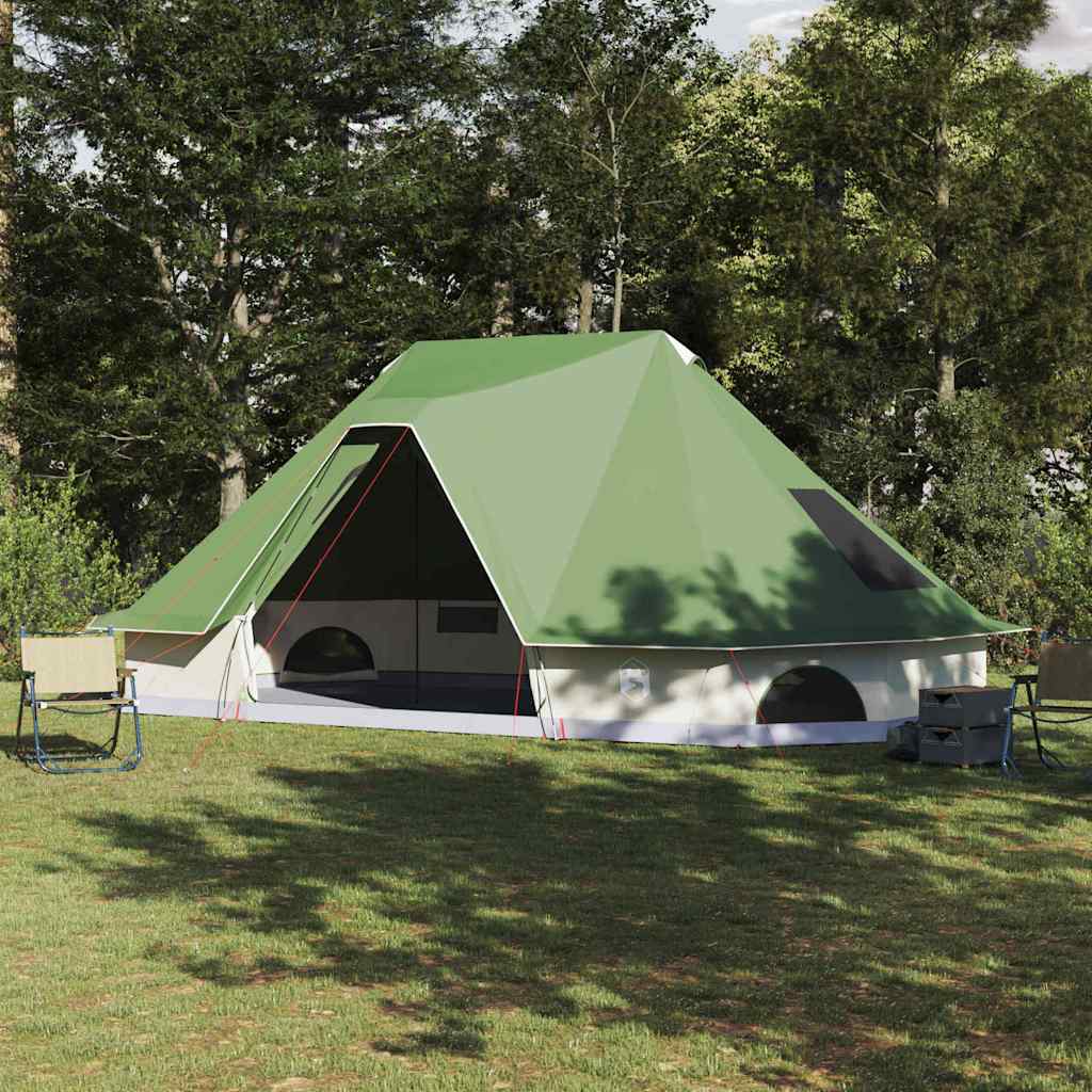 Tipi Zelt mit Dach Grau und Orange 680 x 430 x 270 cm Taft
