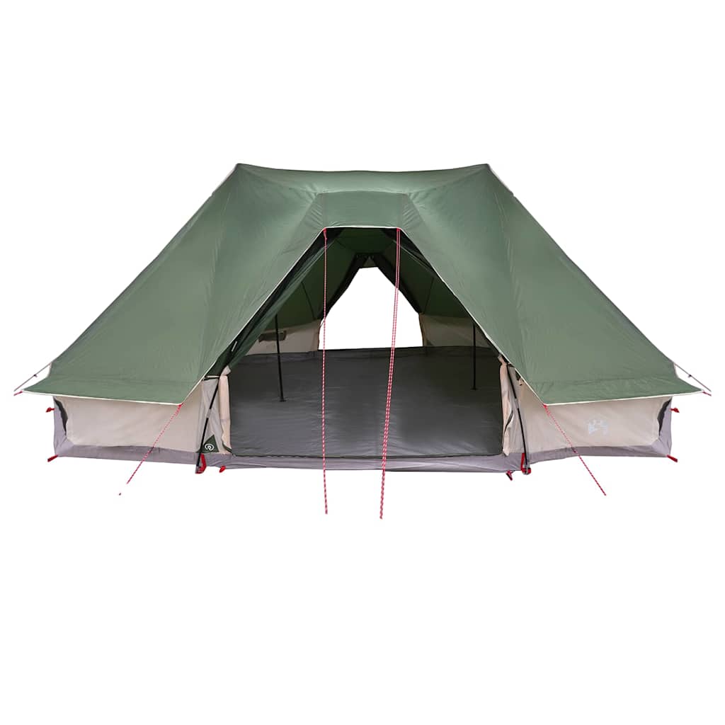 Tipi Zelt mit Dach Grau und Orange 680 x 430 x 270 cm Taft
