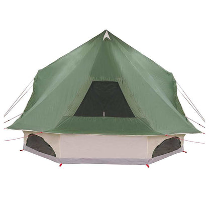 Tipi Zelt mit Dach Grau und Orange 680 x 430 x 270 cm Taft