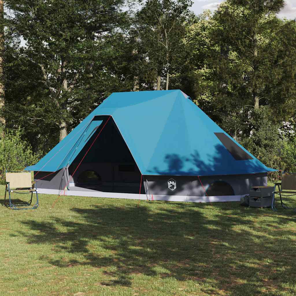Tipi Zelt mit Dach Grau und Orange 680 x 430 x 270 cm Taft