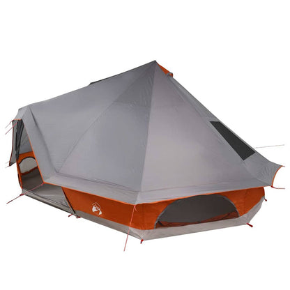 Tipi Zelt mit Dach Grau und Orange 680 x 430 x 270 cm Taft
