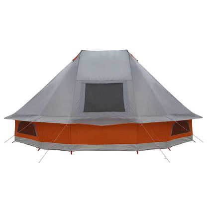 Tipi Zelt mit Dach Grau und Orange 680 x 430 x 270 cm Taft