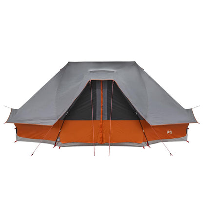 Tipi Zelt mit Dach Grau und Orange 680 x 430 x 270 cm Taft