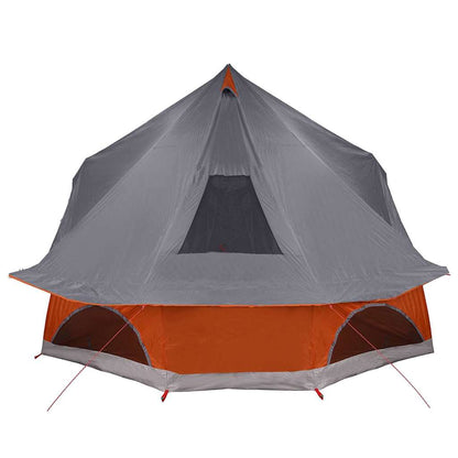 Tipi Zelt mit Dach Grau und Orange 680 x 430 x 270 cm Taft