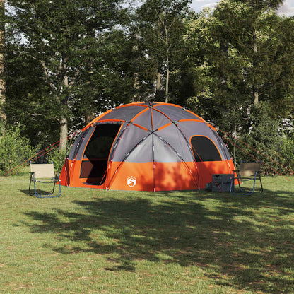 Kuppelzelt mit Dach Grau und Orange 475 x 475 x 235 cm Taft