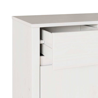 Sideboard Drammen 114 X 43 X 75,5 Cm Massivholz Kiefer