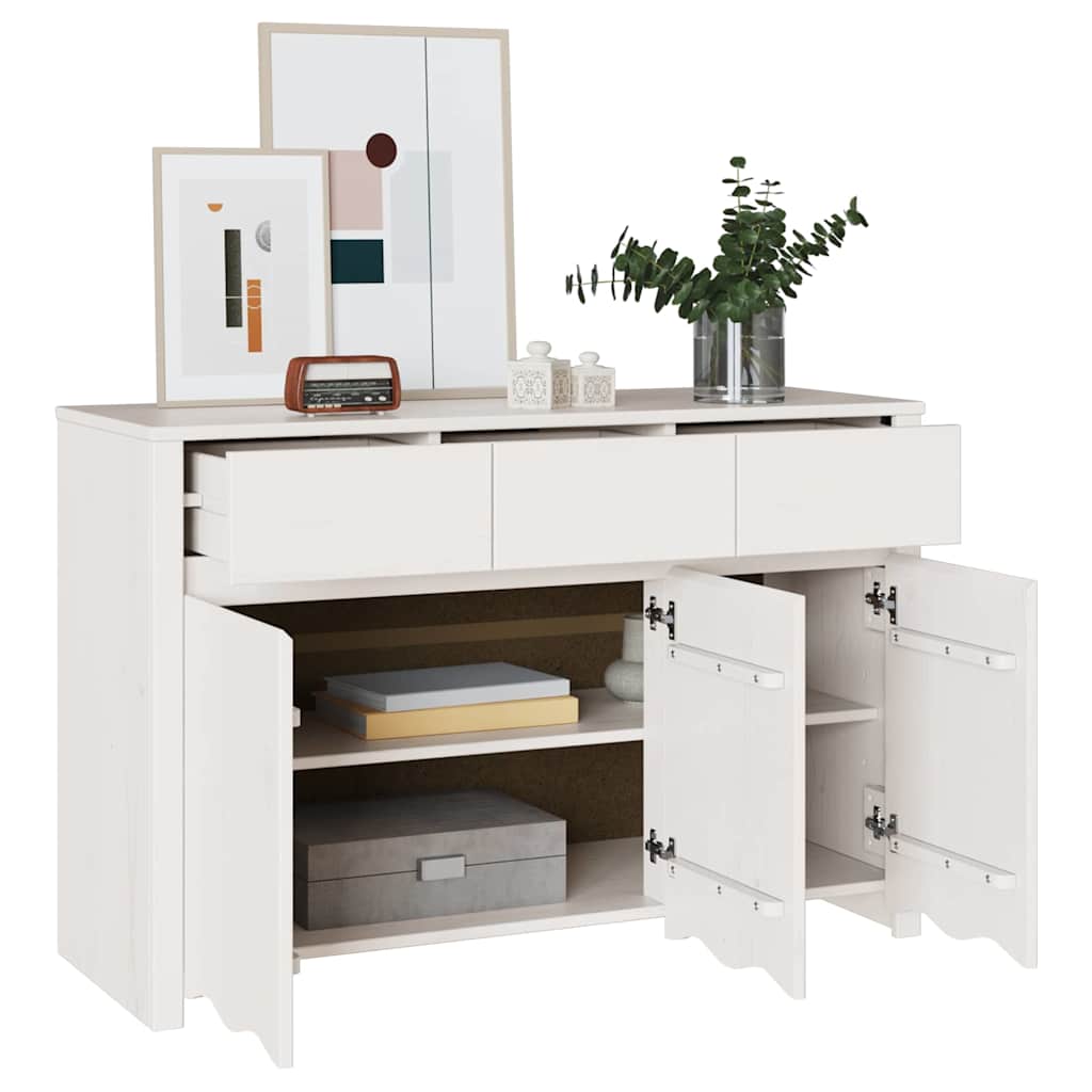 Sideboard Drammen 114 X 43 X 75,5 Cm Massivholz Kiefer