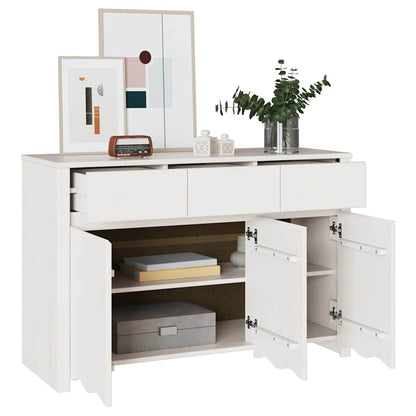 Sideboard Drammen 114 X 43 X 75,5 Cm Massivholz Kiefer