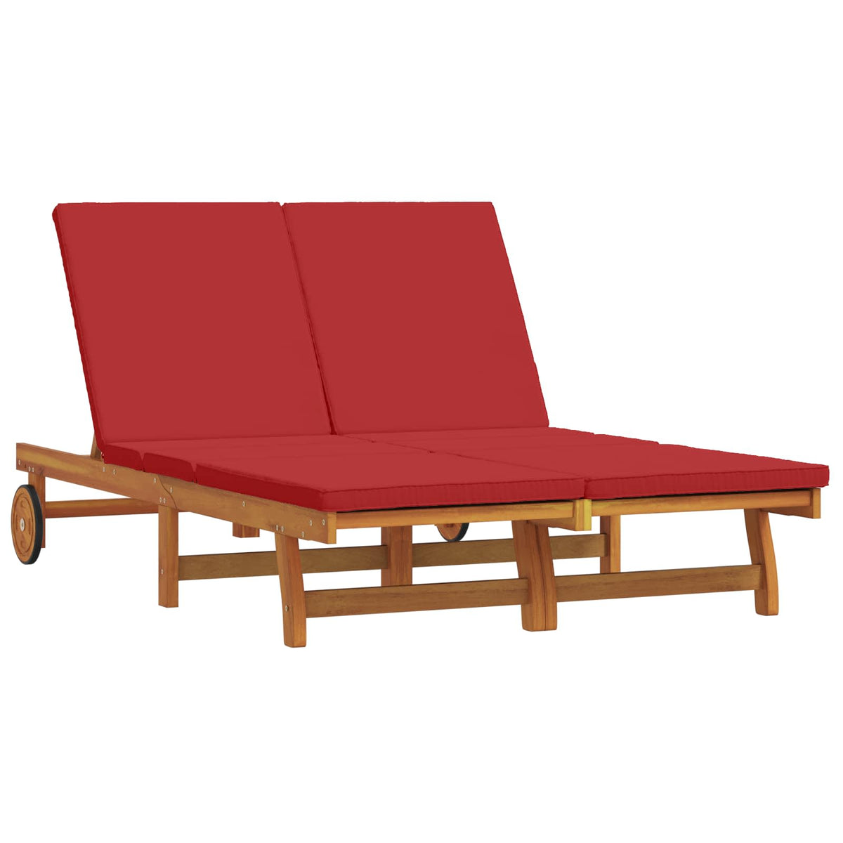 Sonnenliege Braun 125 x 200 x 84 cm Massivholz Akazie