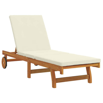 Sonnenliege mit Tisch Massivholz Akazie