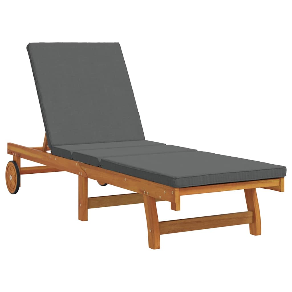 Sonnenliege mit Tisch Massivholz Akazie