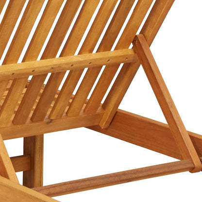 Sonnenliege mit Tisch Massivholz Akazie