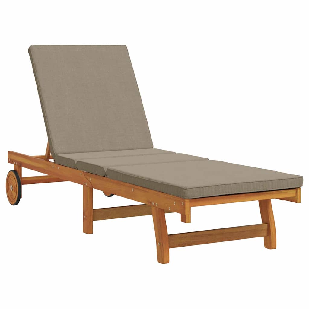 Sonnenliege mit Tisch Massivholz Akazie