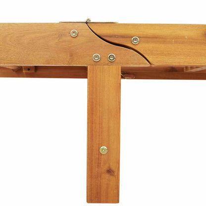 Sonnenliege mit Tisch Massivholz Akazie