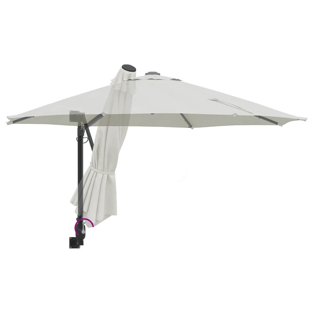 Garten-Sonnenschirm Sand 248 x 248 x 148 cm Polyester und Stahl