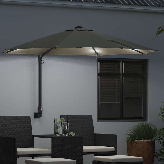 Garten-Sonnenschirm Sand 248 x 248 x 148 cm Polyester und Stahl