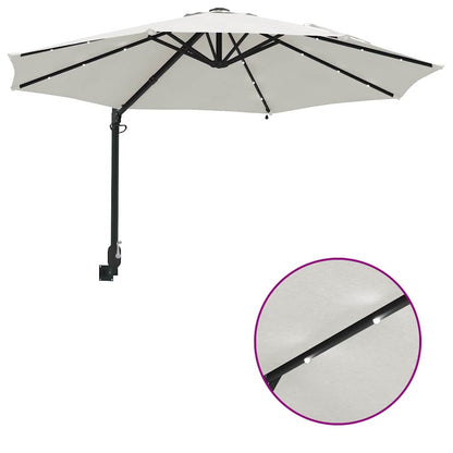Garten-Sonnenschirm Sand 248 x 248 x 148 cm Polyester und Stahl