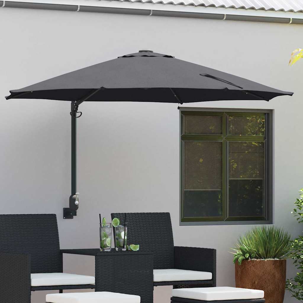 Garten-Sonnenschirm Sand 248 x 248 x 148 cm Polyester und Stahl