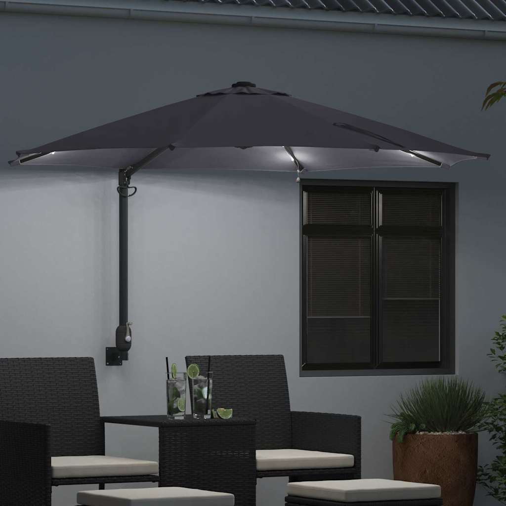 Garten-Sonnenschirm Sand 248 x 248 x 148 cm Polyester und Stahl