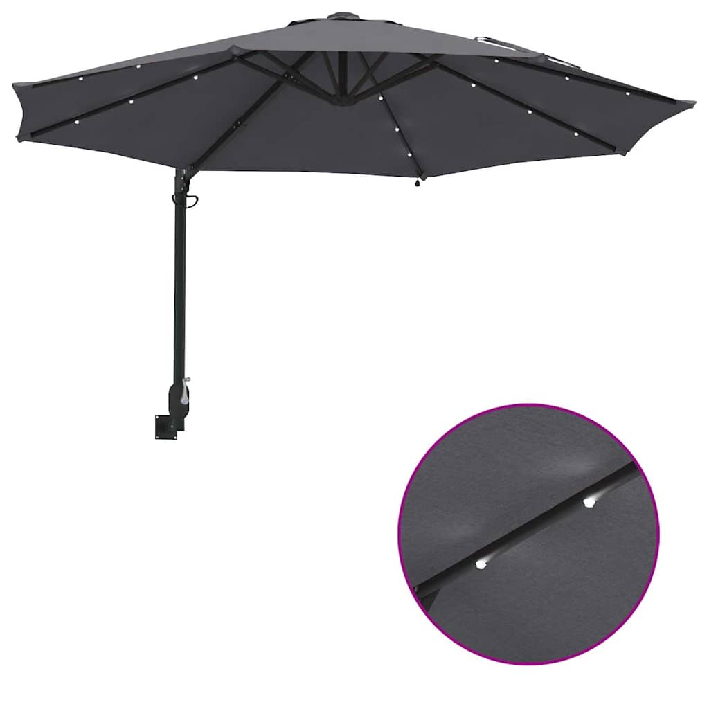 Garten-Sonnenschirm Sand 248 x 248 x 148 cm Polyester und Stahl