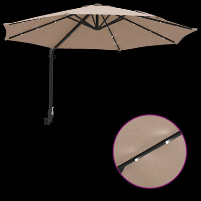 Garten-Sonnenschirm Sand 248 x 248 x 148 cm Polyester und Stahl