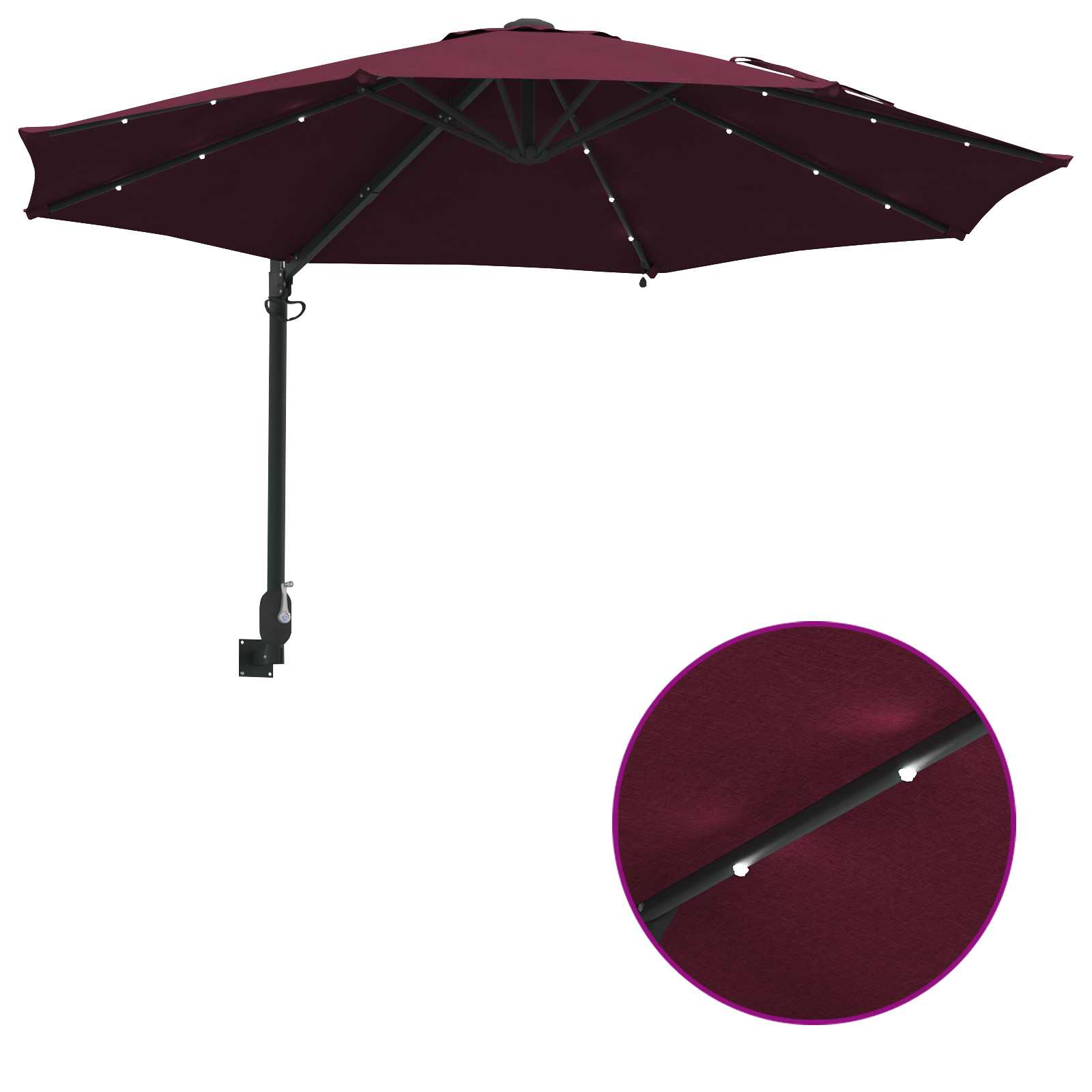 Garten-Sonnenschirm Sand 248 x 248 x 148 cm Polyester und Stahl