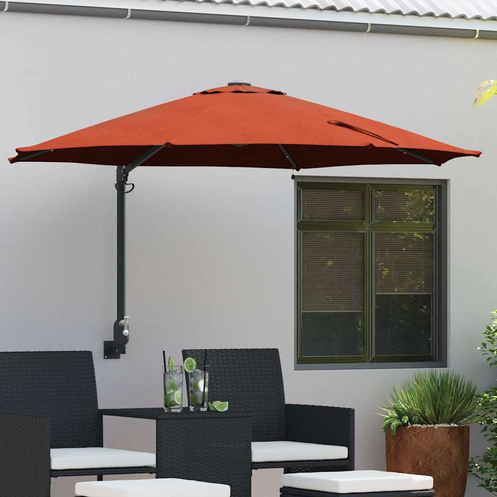 Garten-Sonnenschirm Sand 248 x 248 x 148 cm Polyester und Stahl