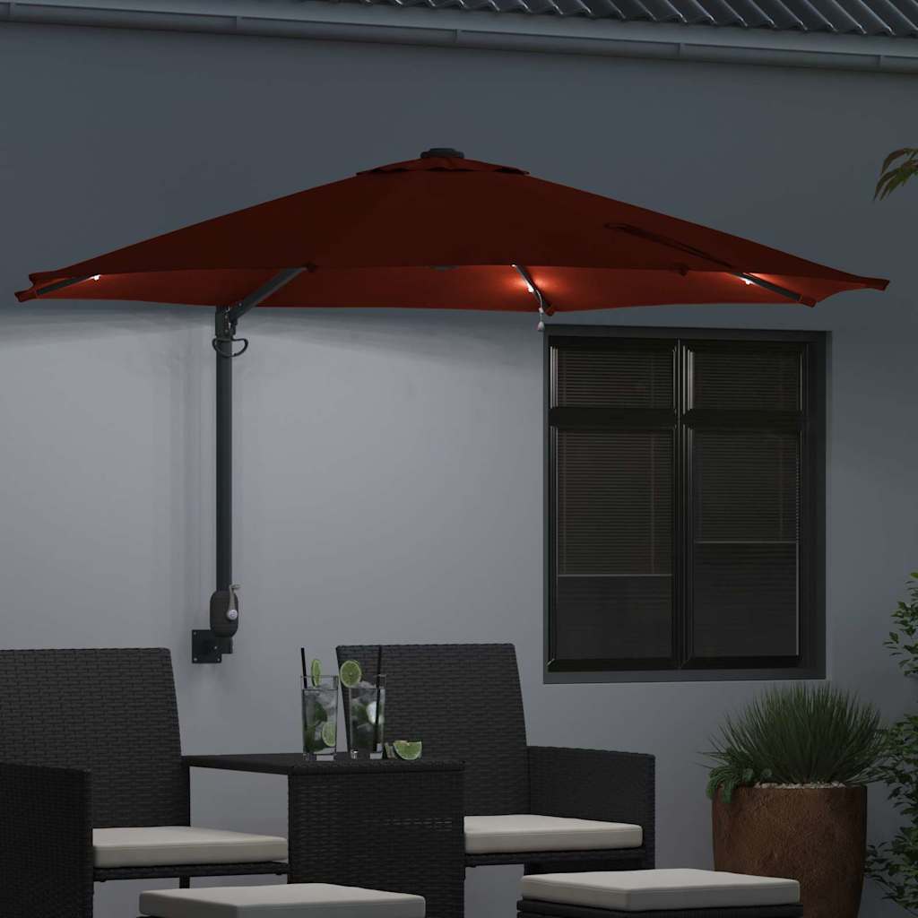 Garten-Sonnenschirm Sand 248 x 248 x 148 cm Polyester und Stahl