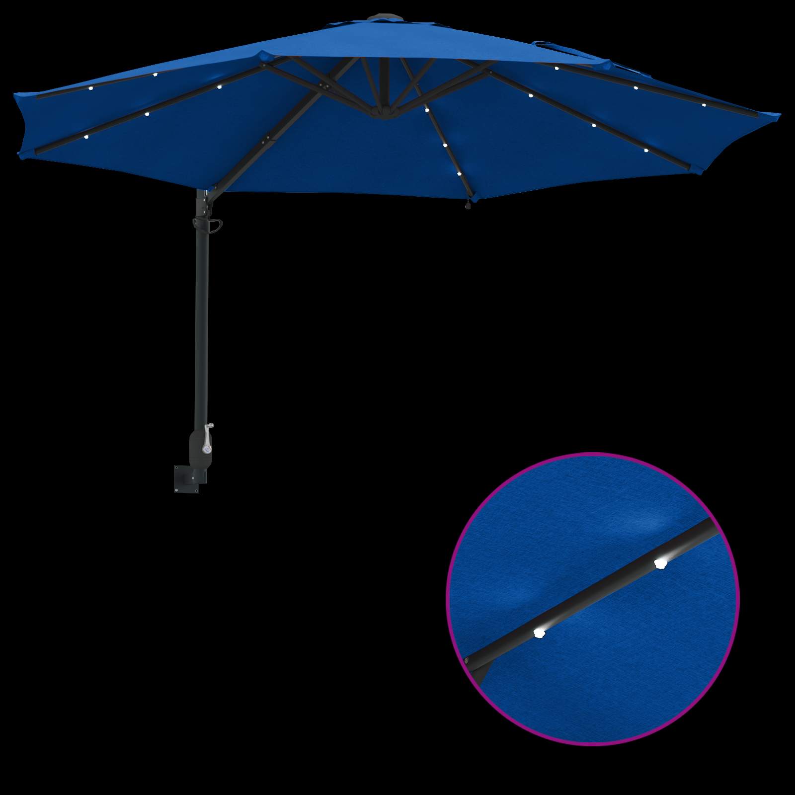 Garten-Sonnenschirm Sand 248 x 248 x 148 cm Polyester und Stahl