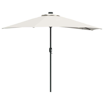 Garten-Sonnenschirm Sand 294 x 150 x 224 cm Polyester und Stahl