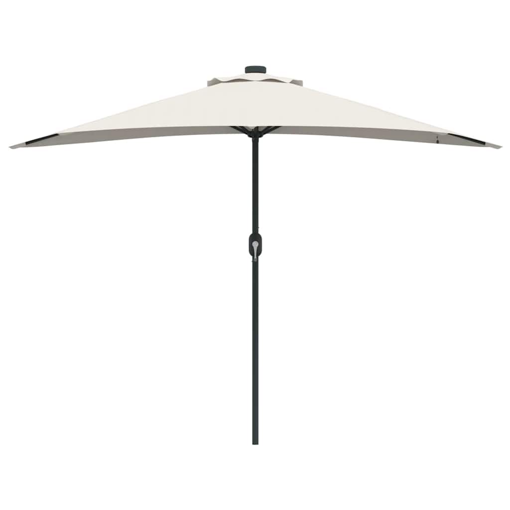 Garten-Sonnenschirm Sand 294 x 150 x 224 cm Polyester und Stahl