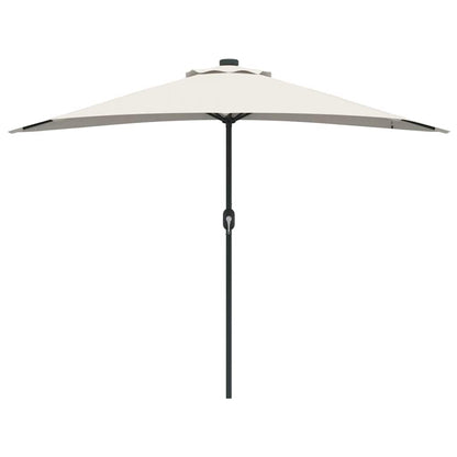 Garten-Sonnenschirm Sand 294 x 150 x 224 cm Polyester und Stahl