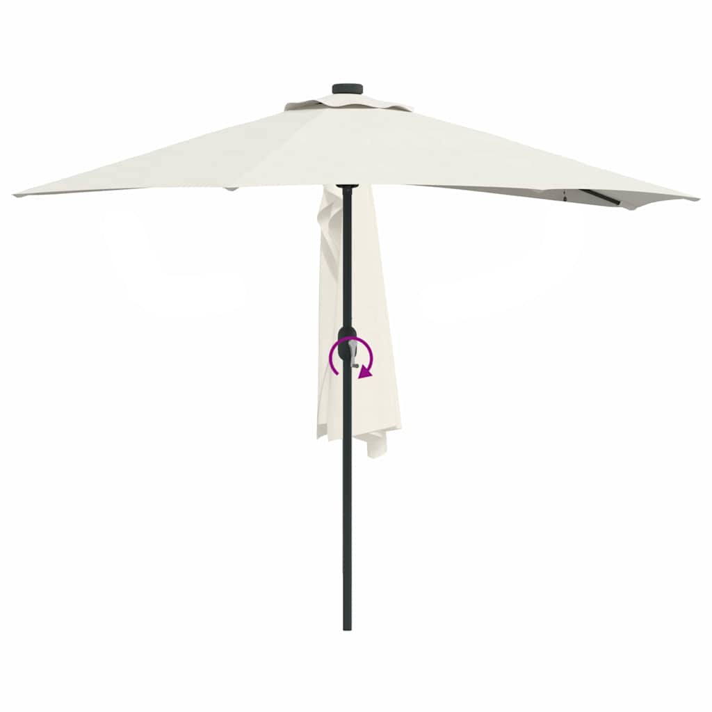 Garten-Sonnenschirm Sand 294 x 150 x 224 cm Polyester und Stahl
