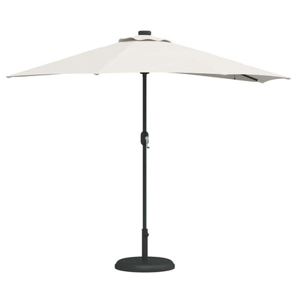 Garten-Sonnenschirm Sand 294 x 150 x 224 cm Polyester und Stahl