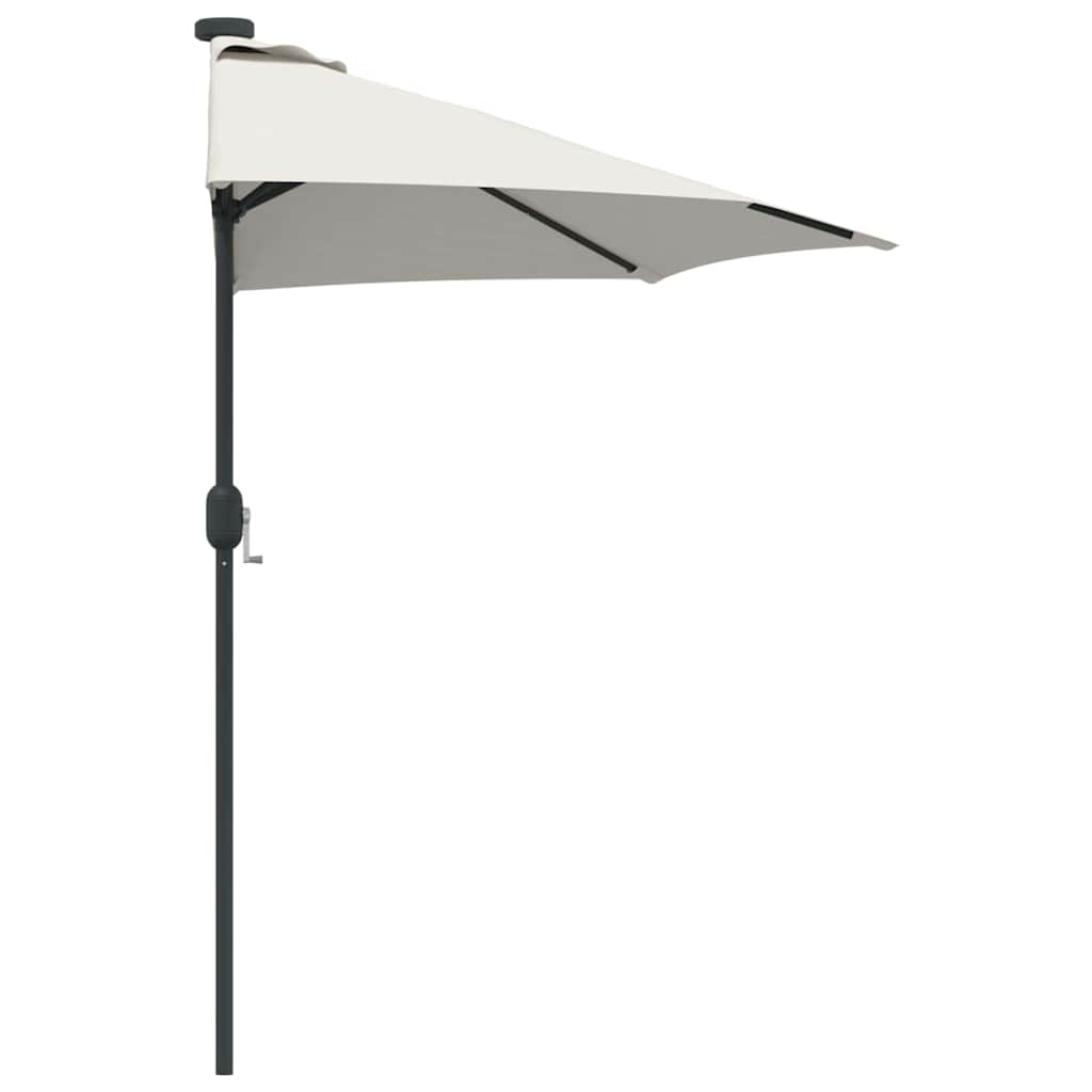 Garten-Sonnenschirm Sand 294 x 150 x 224 cm Polyester und Stahl