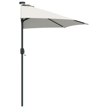 Garten-Sonnenschirm Sand 294 x 150 x 224 cm Polyester und Stahl