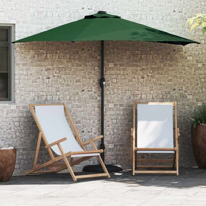 Garten-Sonnenschirm Sand 294 x 150 x 224 cm Polyester und Stahl