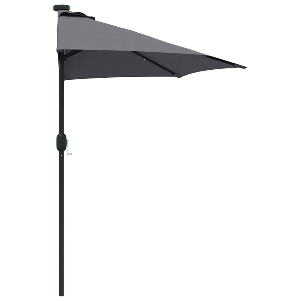 Garten-Sonnenschirm Sand 294 x 150 x 224 cm Polyester und Stahl