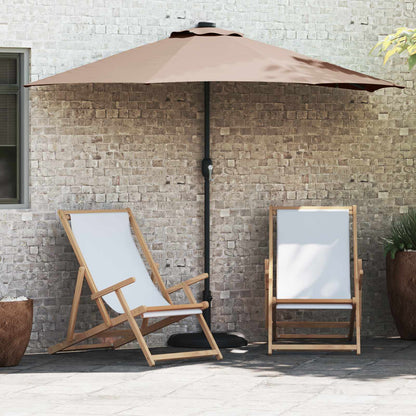 Garten-Sonnenschirm Sand 294 x 150 x 224 cm Polyester und Stahl