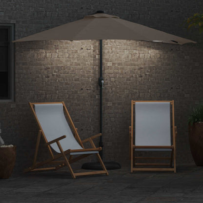Garten-Sonnenschirm Sand 294 x 150 x 224 cm Polyester und Stahl