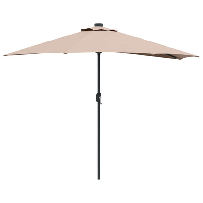 Garten-Sonnenschirm Sand 294 x 150 x 224 cm Polyester und Stahl