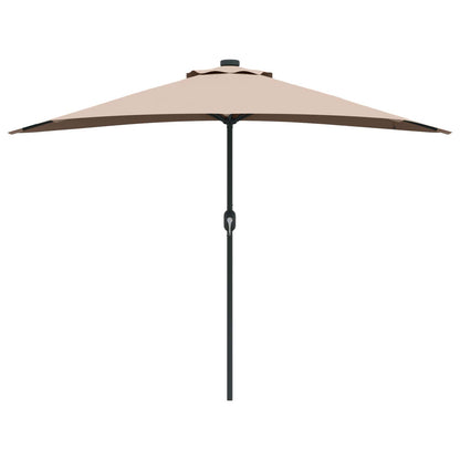 Garten-Sonnenschirm Sand 294 x 150 x 224 cm Polyester und Stahl