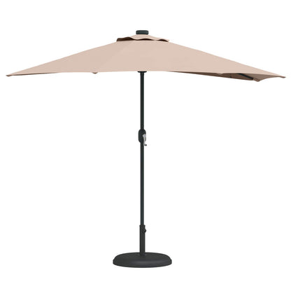 Garten-Sonnenschirm Sand 294 x 150 x 224 cm Polyester und Stahl